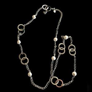 Lia Sophia Circle Station Necklace 20"